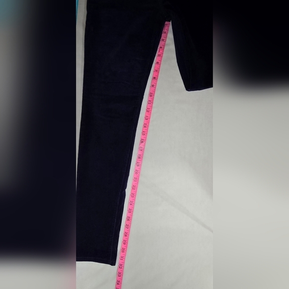 Edyson Hampton Skinny Cobalt Blue Velvet Mid-rise Women's Pants Size 29L - Picture 11 of 12